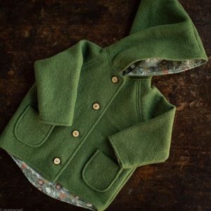 Wool pixie hooded jacket, mid weight, new with tags